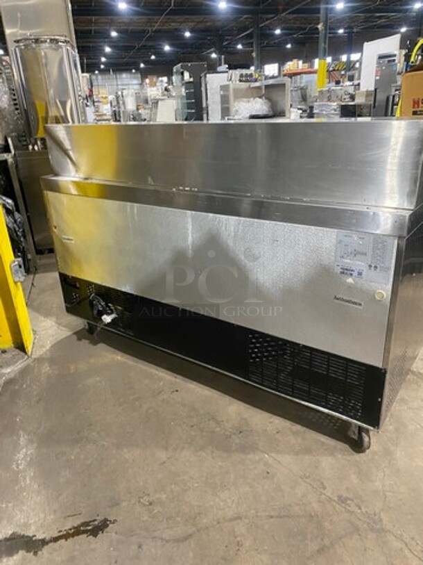 Spartan Commercial Refrigerated Sandwich Prep Table! With 3 Door Storage Space Underneath! Poly Coated Racks! All Stainless Steel! On Casters! Model: SST7230 115V - Image 3 of 8