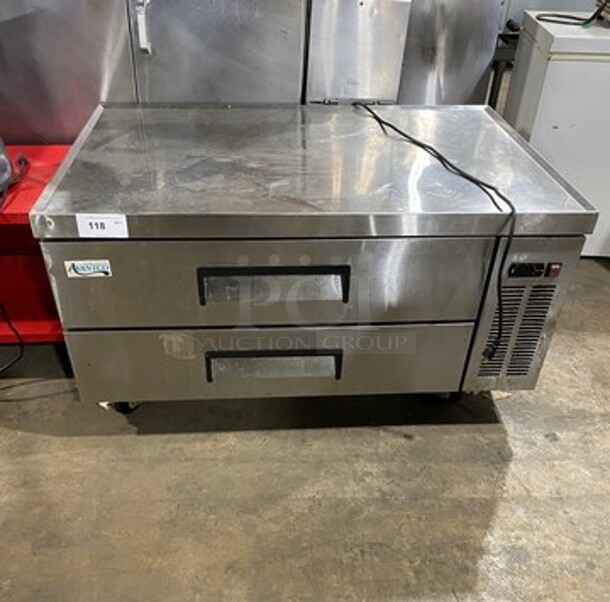 Avantco Commercial Refrigerated 2 Drawer Chef Base! All Stainless Steel! On Casters! Model: 178CBE48HC SN: 194558243 115V - Image 1 of 8