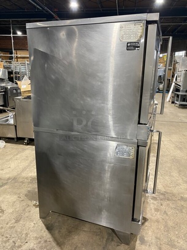 (x2) Great! US Range/Garland Commercial Natural Gas Powered Double Stacked Convection! Summit Series! With View Through Doors! With Metal Racks! Model SUMG100 Serial 1609100102756! On Legs! 2 X Your Bid Makes One Unit! - Image 2 of 12