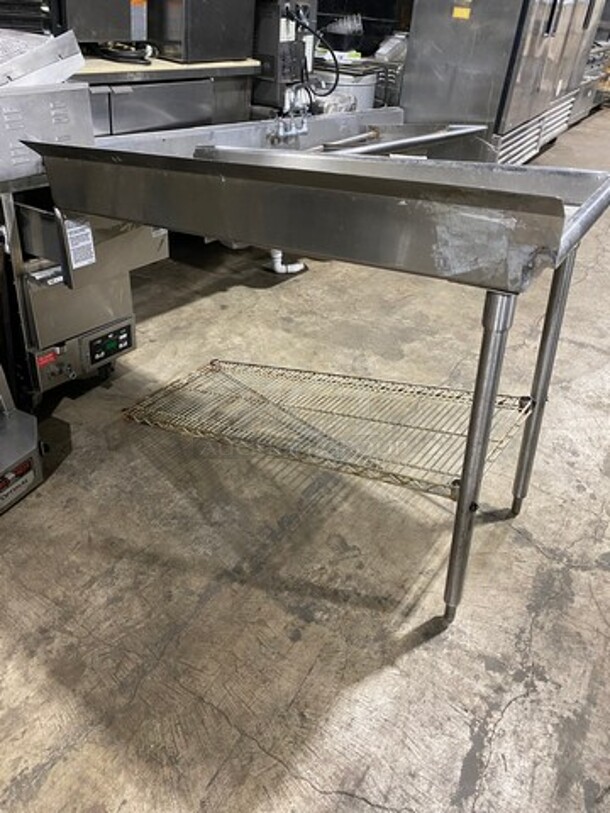 Solid Stainless Steel Side Dish Washing Table! With Back Splash! - Image 3 of 7