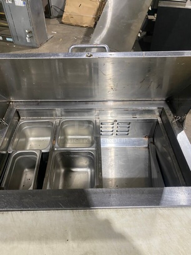 Adcraft Commercial Refrigerated Sandwich Prep Table! With Commercial Cutting Board! Single Door Storage Space Underneath! All Stainless Steel! On Casters! Model: SL1D SN: 6371420414100605 - Image 5 of 9