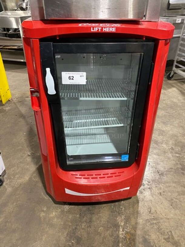 Frigoglass Countertop Mini Fridge! With Front And Top Access Doors! With Poly Racks! Model: IMPULSECHESTCOOLER SN: CN298433837 120V 60HZ 1 Phase