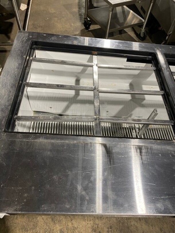 True Commercial Refrigerated Sandwich Prep Table! With 2 Door Underneath Storage Space! With Poly Coated Racks! All Stainless Steel! On Casters! WORKING WHEN REMOVED! Model: TSSU6024MBST SN: 7169280 115V 60HZ 1 Phase - Image 6 of 10