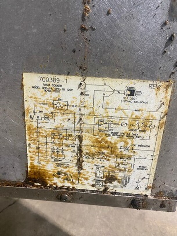 Anets Commercial Natural Gas Powered Pasta Cooker! All Stainless Steel! On Casters! Model: GPC14 - Image 8 of 11