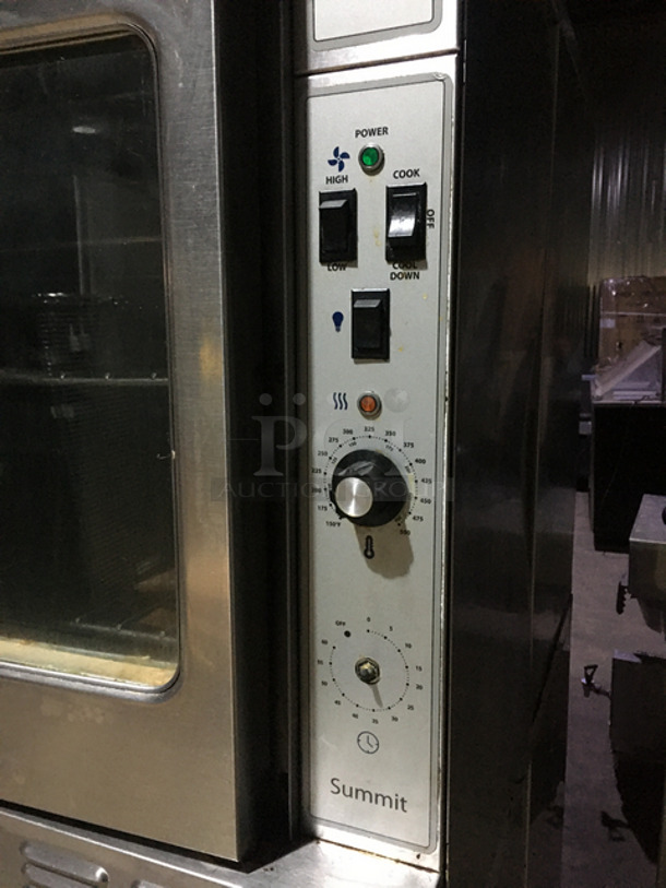 AMAZING! US Range Commercial Natural Gas Powered Double Deck Convection Oven! With Metal Oven Racks! With View Through Doors! All Stainless Steel! On Casters! Working When Removed! Model: SUMG100 SN: 1607100101506 - Image 8 of 10