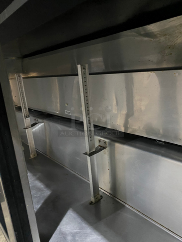 COOL! True Commercial 3 Door Refrigerated Lowboy/Worktop Cooler! With Backsplash! All Stainless Steel! On Legs! Model: TWT72 SN: 8587616 115V 60HZ 1 Phase - Image 6 of 8