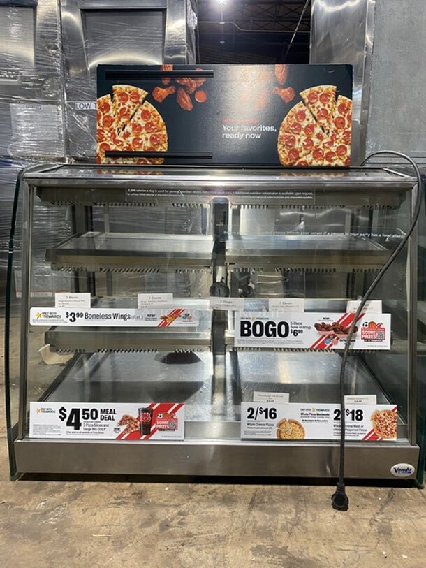 Vendo Commercial Countertop Food Warming Display Case! All Stainless Steel! Model: HFD000006 SN: 1421096! 115V 60HZ 1 Phase! - Image 1 of 5