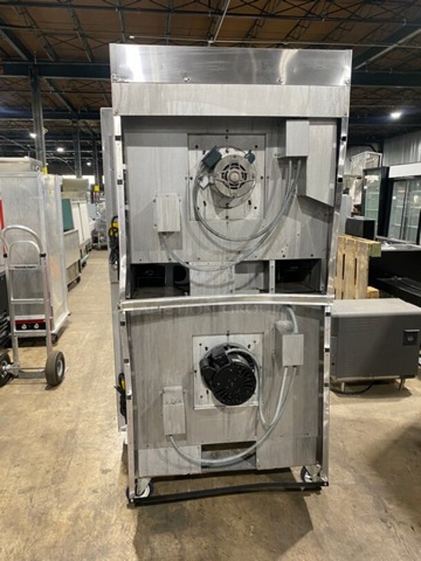 Vulcan Commercial Natural Gas Powered Double Deck Convection Oven! With View Through Doors! Metal Oven Racks! All Stainless Steel! On Casters! 2x Your Bid Makes One Unit! Model: SG1010T SN: 48068508 - Image 3 of 12