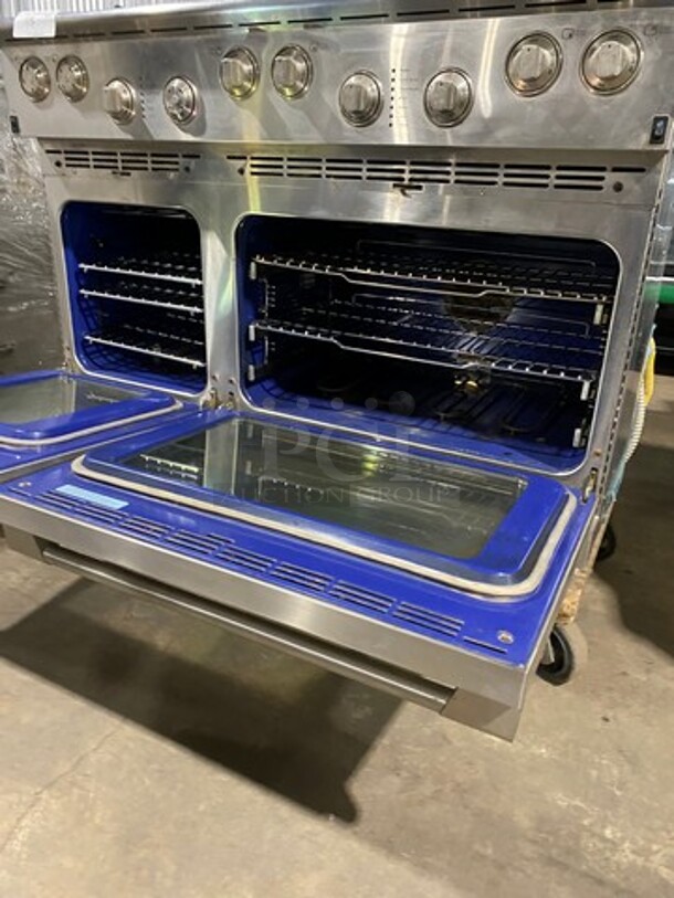 Electrolux 6 Burner Stove! With Back Splash! With 2 Oven Underneath! Metal Oven Racks! All Stainless Steel! Model: E48DF76EPS SN: CF11800017 240V - Image 7 of 12