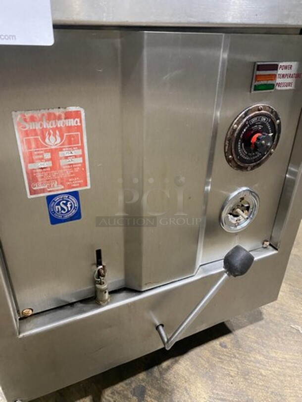 Smokaroma Commercial Electric Powered Pressure BBQ Cooker/ Smoker! All Stainless Steel! On Casters! Model: CU200F SN: 6118 208V - Image 8 of 10