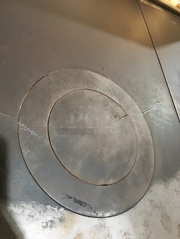GREAT! Garland US Range Commercial Natural Gas Powered French Top/Hot Plate Stove! With Full Size Oven Underneath! With Metal Oven Racks! With Backsplash! All Stainless Steel! On Casters! - Image 6 of 9