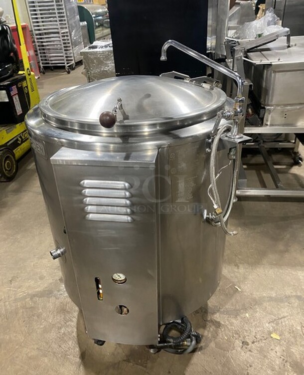 Groen Commercial Natural Gas Powered Jacketed Self-Contained Soup Kettle! All Stainless Steel! On Legs! Model: AH140 SN: 1380 115V 1PH - Image 4 of 11