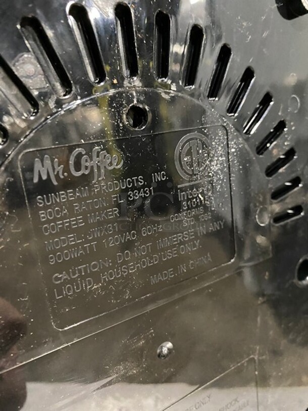 Mr. Coffee Commercial Countertop Coffee Machine! 120V! Model: JWX31! - Image 6 of 7