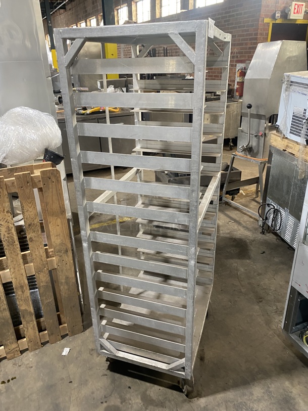 Metal Commercial Pan Transport Rack on Commercial Casters! - Image 2 of 4