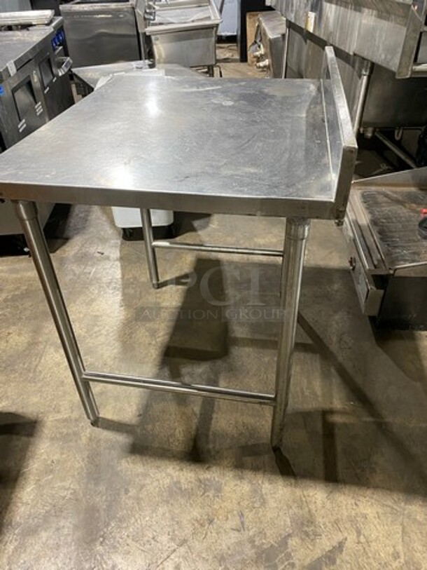 Solid Stainless Steel Work Top/ Prep Table! With Back Splash! On Legs! - Image 4 of 6