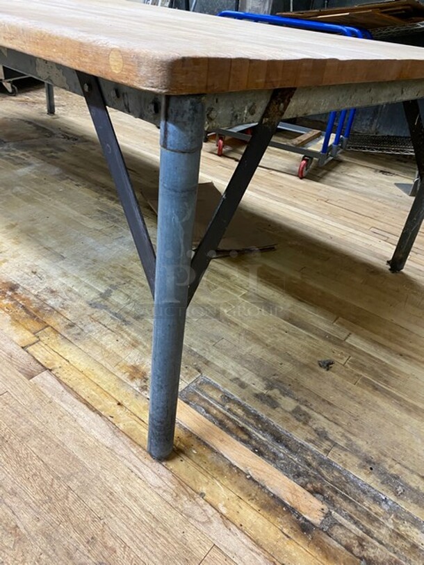 Heavy Duty 5 By 10, 1 1/2" Thick Bakery/ Butcher Block Prep Table! - Image 7 of 7