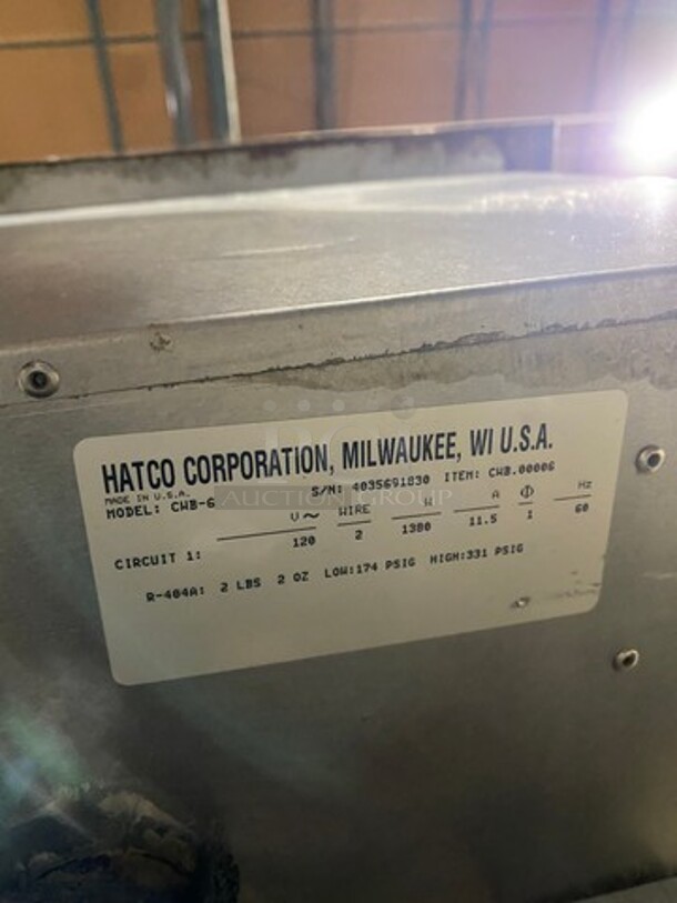 LATE MODEL! 2018 Hatco Commercial Drop In Cold Pan! Solid Stainless Steel! WORKING WHEN REMOVED! Model: CWB6 SN: 4035691830 120V 60HZ 1 Phase - Image 7 of 9