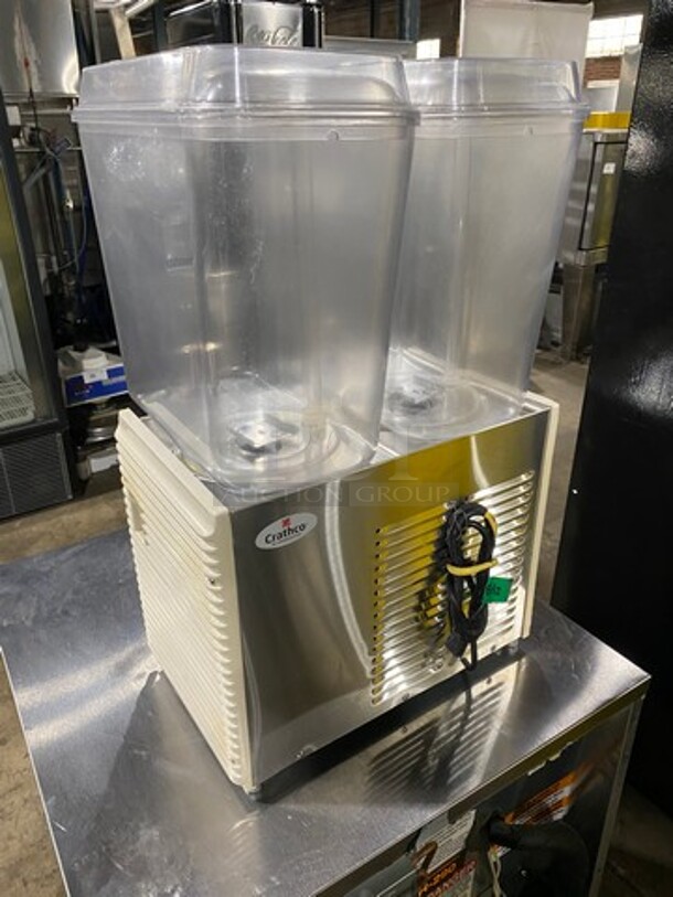 2016 Crathco Commercial Countertop Dual Hopper Beverage Dispenser! With Poly Drip Tray! Clear Poly Jugs! Stainless Steel Body! Model: D254 SN: T337484 115V - Image 4 of 8