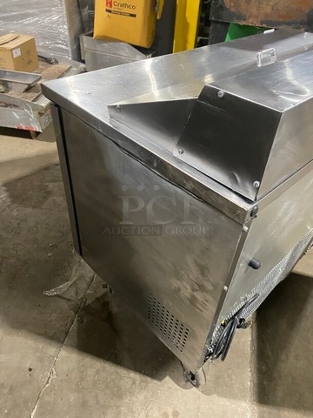 True Commercial Refrigerated Sandwich Prep Table! With 2 Door Underneath Storage Space! All Stainless Steel! On Casters! Model: TSSU6016 SN: 7755079 115V 60HZ 1 Phase - Image 2 of 8