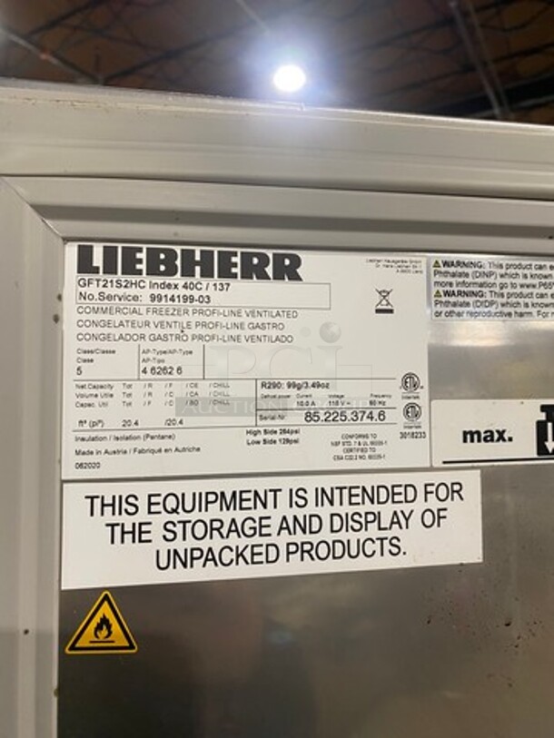 Liebherr Commercial Split Door Reach-In Freezer! Solid Stainless Steel! On Casters! Working When Removed!  Model: GFT21S2HC SN: 852253746 115V - Image 8 of 9