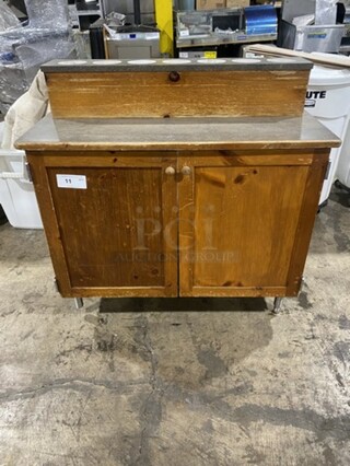 Custom Made Solid Wood Prep/Work Cabinet! 