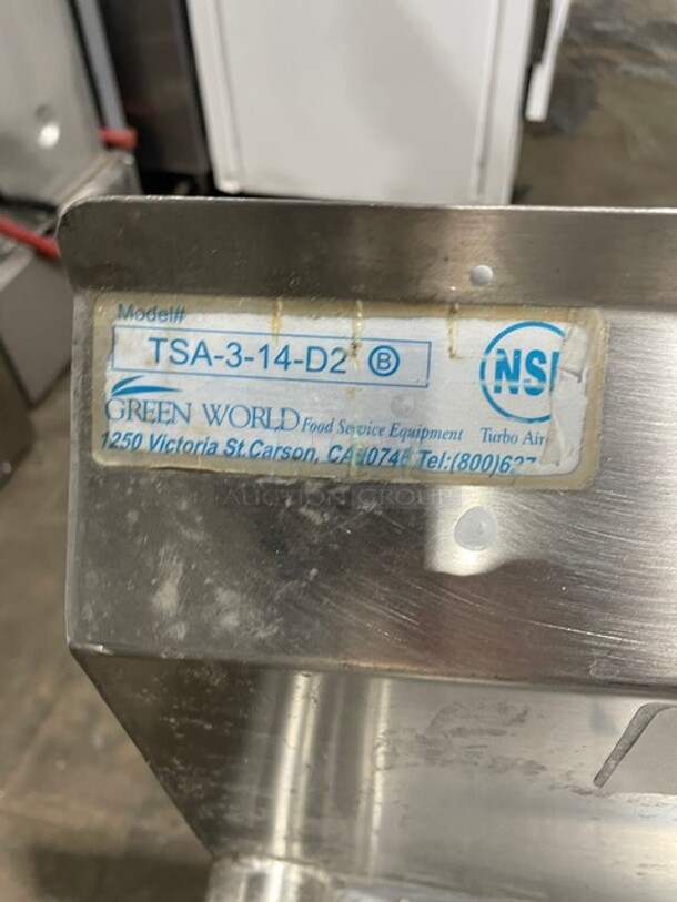 WOW! Green World Commercial 3 Bay Sink! All Stainless Steel! Model: TSA-3-14-D2! - Image 7 of 8