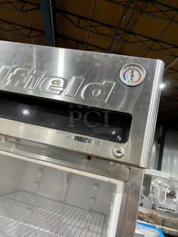 Delfield Commercial Single Door Reach In Freezer! With Poly Coated Racks! All Stainless Steel! On Casters! Model: VFR1S SN: BBS593662T 115V 60HZ 1 Phase - Image 8 of 9