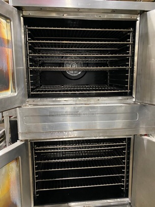 Blodgett Commercial Electric Powered Double Deck Convection Oven! With View Through And Solid Doors! Metal Oven Racks! All Stainless Steel! On Casters! 2x Your Bid Makes One Unit! - Image 5 of 9