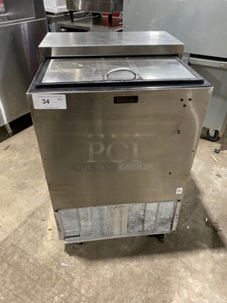 Perlick Commercial Beer Bottle Cooler! With Sliding Top Door! All Stainless Steel! Model: BC24SS 115V 1 Phase