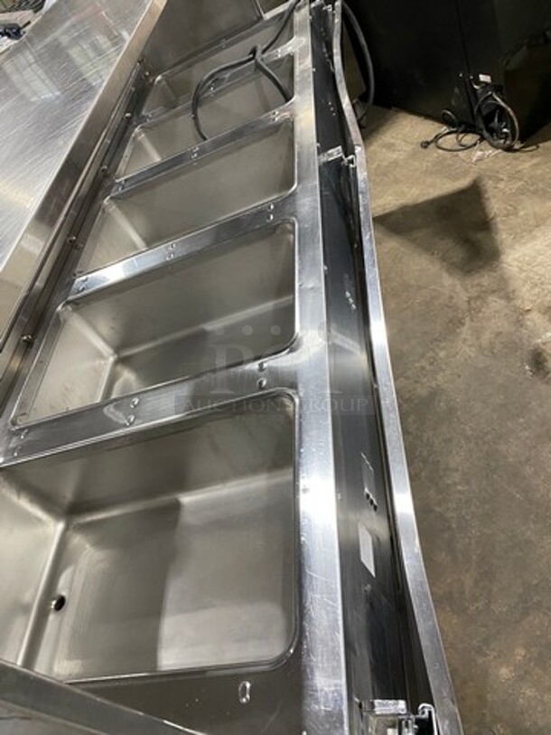 Eagle Commercial Electric Powered 5 Well Steam Table! With Storage Space Underneath! All Stainless Steel! On Casters! Model: YSPHT5 SN: 2008990273 208V 60HZ 1 Phase! Working When Removed!  - Image 5 of 10