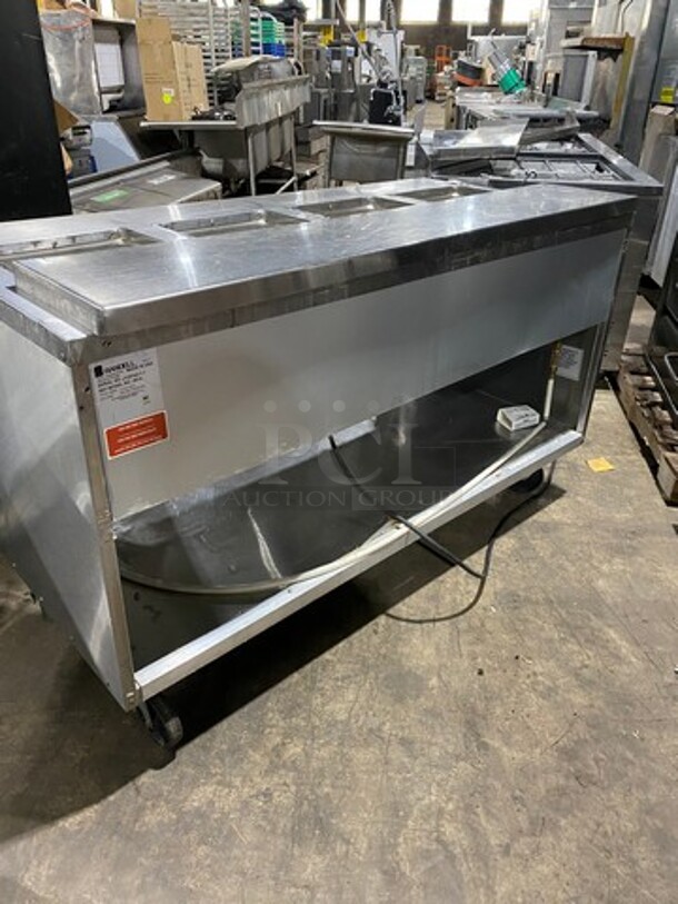 Randell Commercial Electric Powered 4 Well Steam Table! With Storage Space Underneath! All Stainless Steel! On Casters! WORKING WHEN REMOVED! Model: 3614 SN: J12574211 208V 60HZ 3 Phase - Image 3 of 11