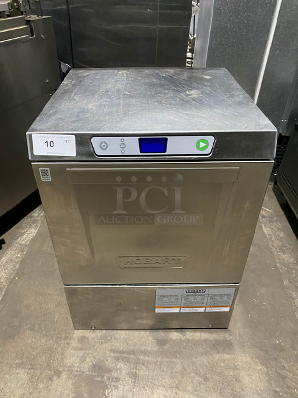 Hobart New Body Style Under The Counter Dishwasher! With Pegged Dish Crate! All Stainless Steel! Model: LXEC SN: 231174165 120V 60HZ 1 Phase - Image 1 of 9