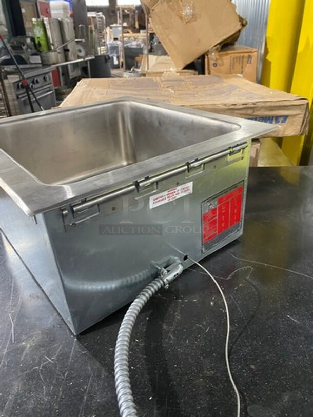 APW Wyott Commercial Drop IN Single Well Food Warmer! Solid Stainless Steel! Model: HFW23D SN: 0801D09183 120V 60HZ 1 Phase - Image 3 of 9