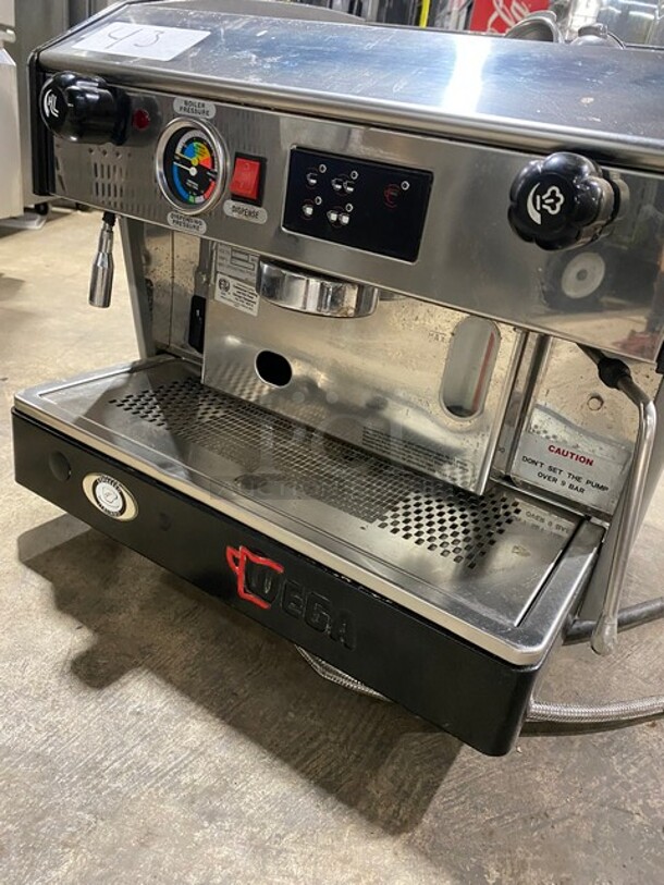 Wega Commercial Countertop Cappuccino/Espresso Machine! All Stainless Steel! Model: EVD1AT SN: 409147 110V - Image 7 of 10