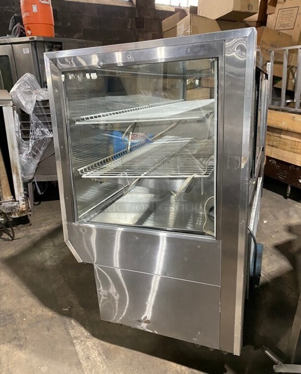 Leader Commercial Refrigerated Bakery/Deli Case! With Slanted Front Glass! With Sliding Rear Access Doors! All Stainless Steel Body! Model: HBK77 SN: PS063232 115V 60HZ 1 Phase - Image 3 of 8