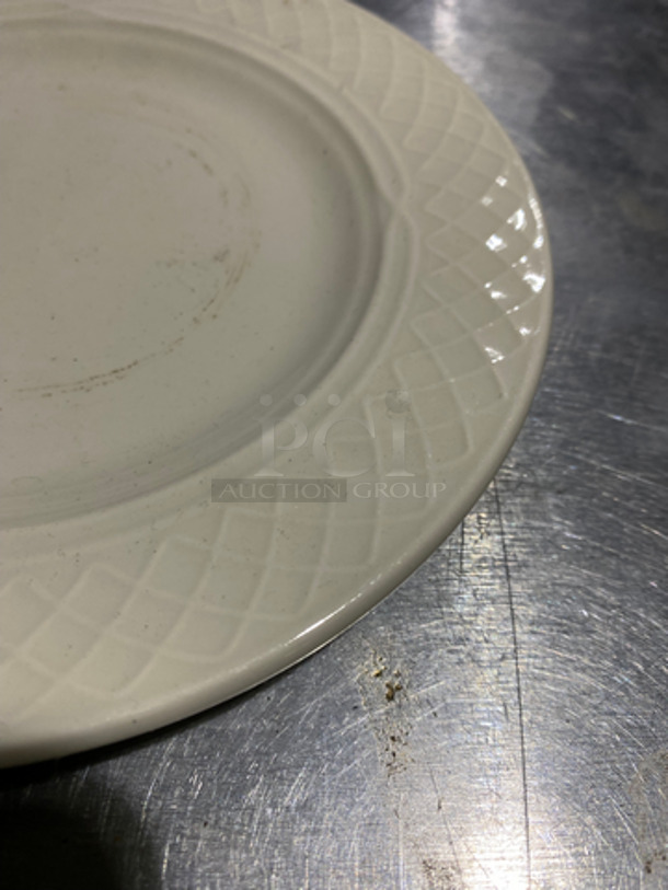 ALL ONE MONEY! Homer Laughlin White Ceramic Plates! Includes Black Poly Crate! - Image 4 of 6