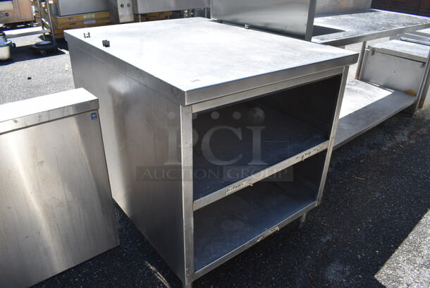 Stainless Steel Commercial Table w/ 2 Under Shelves. 32x42x37 - Image 1 of 4