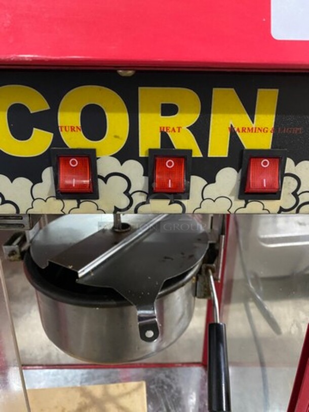 Carnival King Commercial Countertop Popcorn Machine! With 8 OZ Kettle! Glass All Around Showcase Style! Model: 382PM30R SN: 0390680 120V! Working When Removed!   - Image 9 of 12