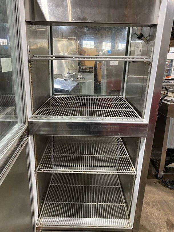 COOL! Beverage Air Half Glass Half Solid Pass-Thru Cooler! MODEL RID18HGS26BO SN: 11909997 115V 1PH - Image 5 of 9