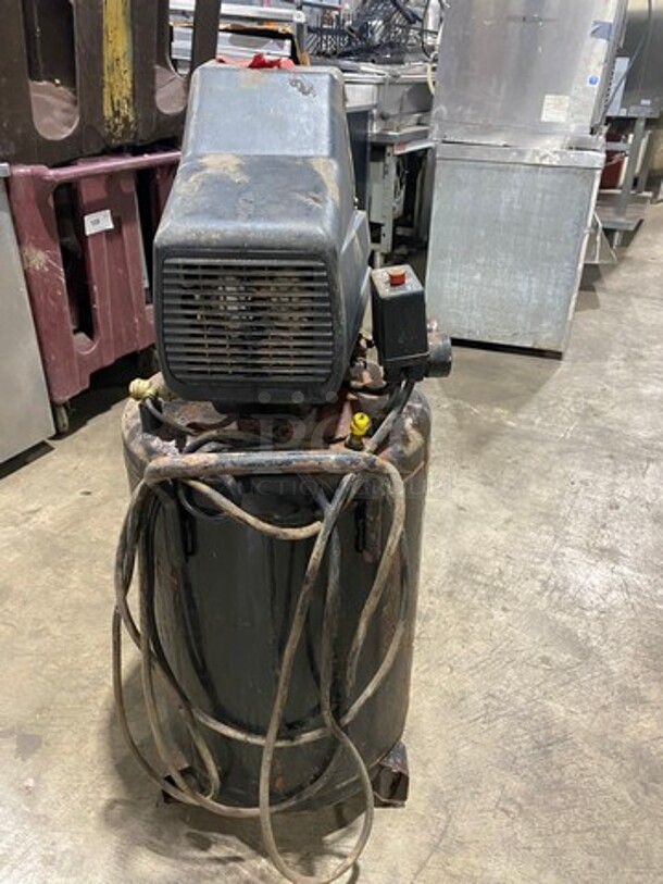 Central Pneumatic Commercial Air Compressor! On Legs! - Image 3 of 8