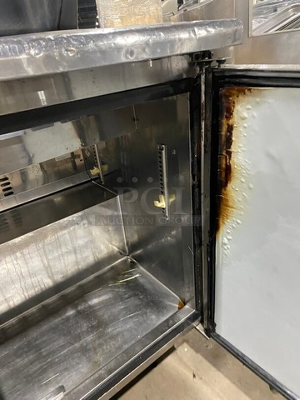 Turbo Air Commercial Refrigerated Sandwich Prep Table! With 2 Door Storage Space Underneath! All Stainless Steel! On Casters! Model: TST48SD 115V 60HZ 1 Phase - Image 6 of 10