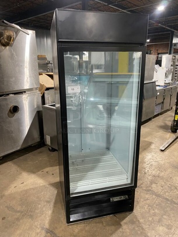 Beverage Air Commercial Single Door Reach In Refrigerator Merchandiser! With View Through Door! With Poly Coated Racks! Model: MT27 115V 60HZ 1 Phase