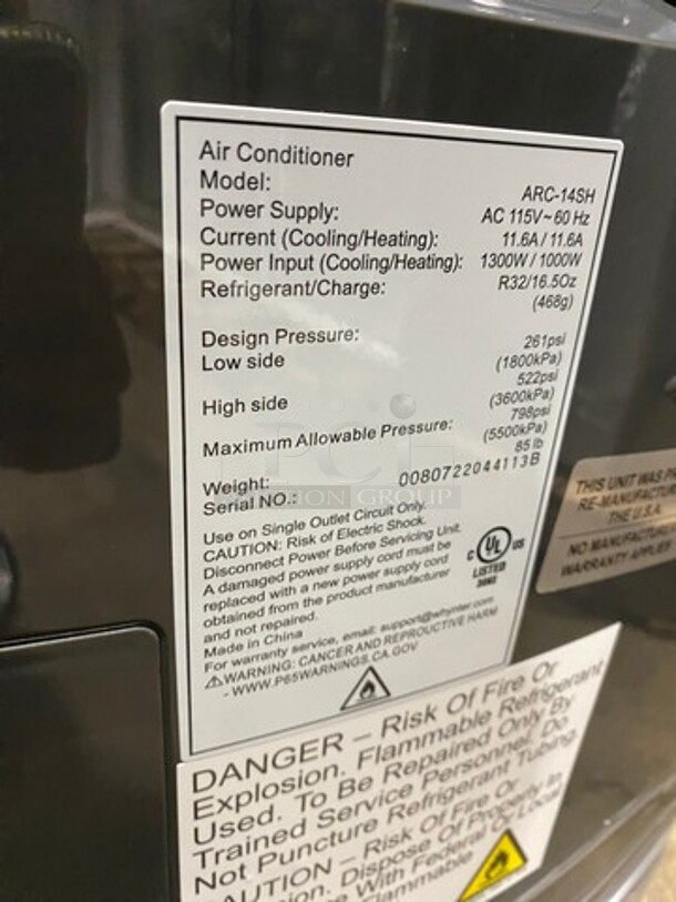 NEW! OUT OF THE BOX! SCRATCH-N-DENT! Whynter Portable Air Conditioner Unit! Model: ARC14SH 115V - Image 7 of 9