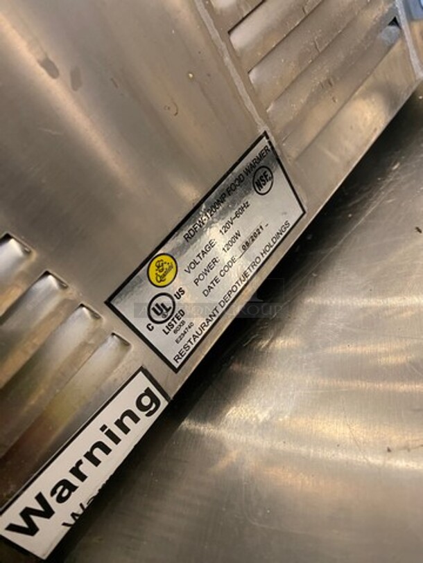LATE MODEL! 2021 Qualite Commercial Countertop Food Warmer! All Stainless Steel! WORKING WHEN REMOVED! Model: RDFW1200NP 120V - Image 8 of 9