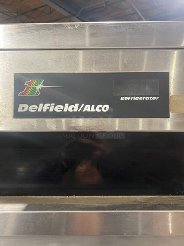 COOL! Delfield Commercial 3 Door Half Cooler Half Freezer Combo Unit! With Poly Coated Racks! All Stainless Steel! On Casters! - Image 7 of 11
