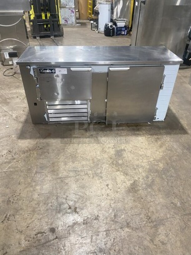 Leader All Stainless Steel 2 Door Refrigerated Lowboy/Worktop Cooler! Model LB60S/C Serial Ab03C0703A! 115V 1 Phase!  - Image 1 of 8