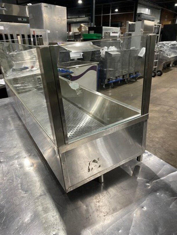 Commercial Countertop Ice Bin Merchandiser! With Sneeze Guard! Solid Stainless Steel! - Image 3 of 6