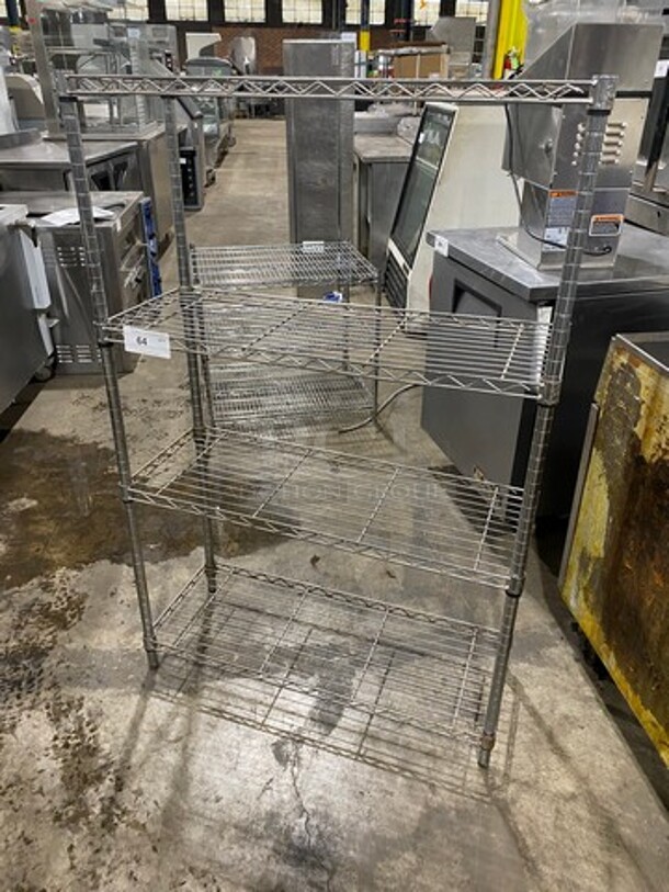 Commercial Metal 4 Tier Shelf! On Legs! BUYER MUST DISMANTLE! PCI CANNOT DISMANTLE FOR SHIPPING! PLEASE CONSIDER FREIGHT CHARGES!