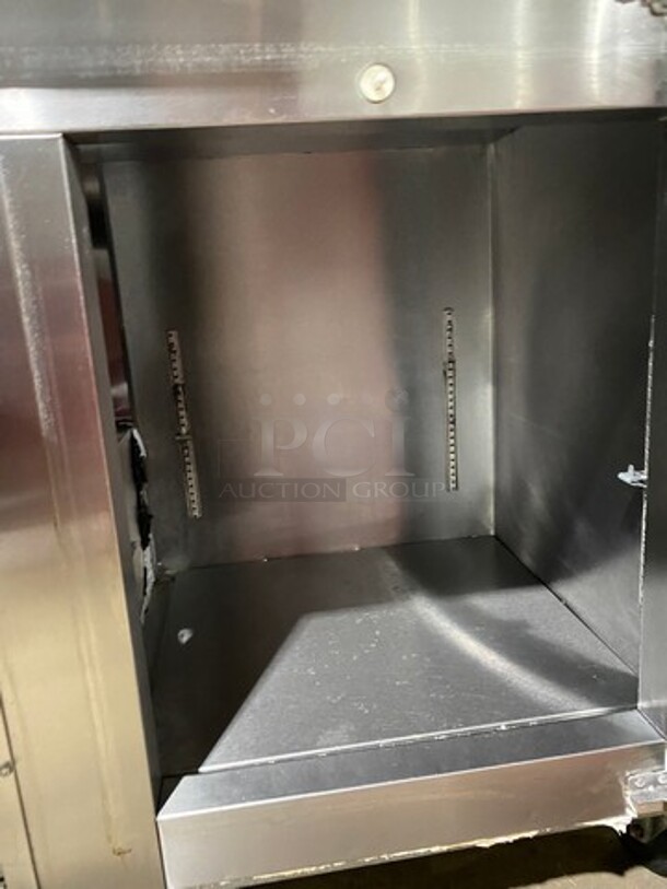Cool Tech Commercial 2 Door Lowboy/Worktop Cooler! All Stainless Steel! On Casters! Model: CUSTOM48LB SN: 114962 115V - Image 8 of 11