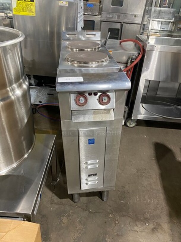 Commercial Countertop Electric Powered 2 Burner Hot Plate Range! All Stainless Steel! On Legs! WORKING WHEN REMOVED! Model: 20XB1CD SN: A250561 480V 1/3 Phase - Image 1 of 7
